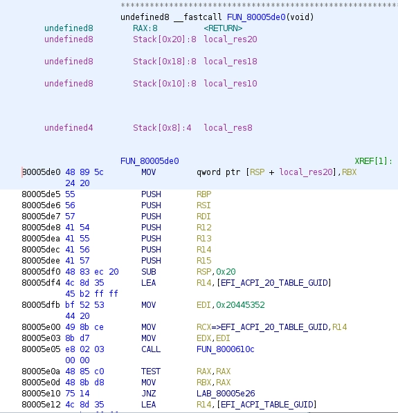 acpi table manipulation acpitable